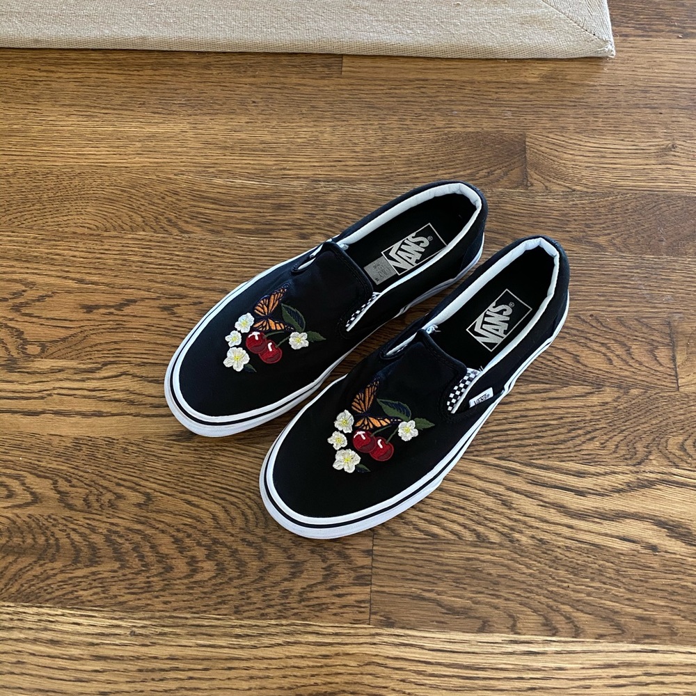 Black slip-on vans